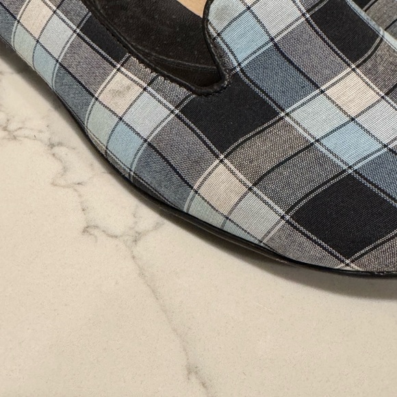 L.L. Bean Blue and Black Plaid Sleek Loafers - Picture 4 of 8